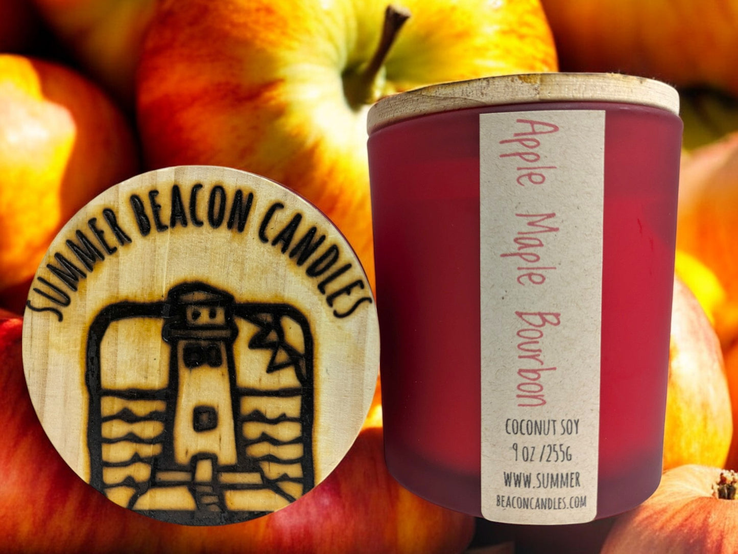 Apple Maple Bourbon-9 oz. red vessel-Coconut Soy