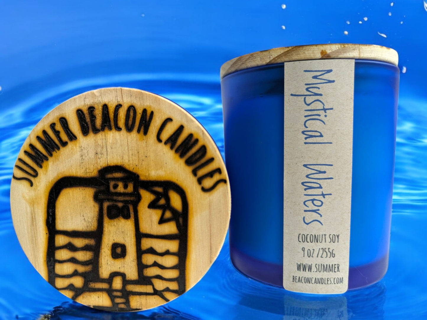 Mystical Waters 9 oz-blue vessel- Coconut Soy