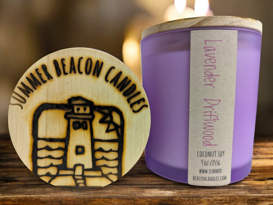 Lavender Driftwood-9 oz.-purple vessel-Coconut Soy