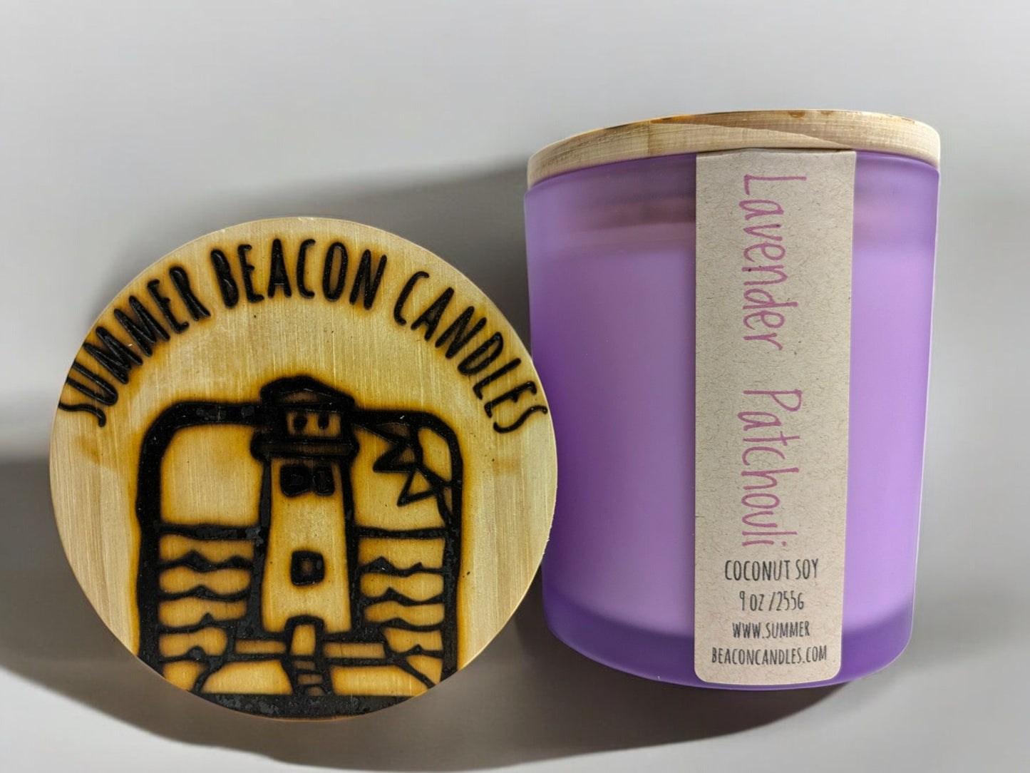 Lavender & Patchouli-purple vessel-9 oz.- Coconut Soy