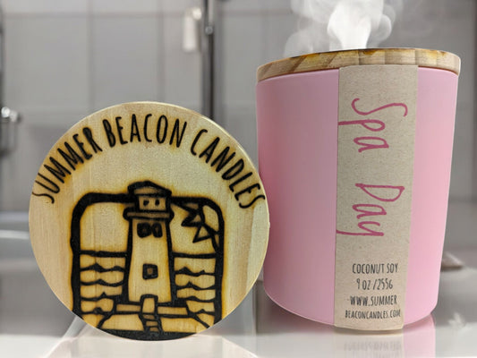 Spa Day 9 oz. Coconut Soy- Pink vessel